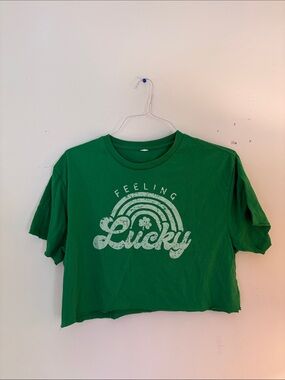 Feeling Lucky Green Graphic Tee